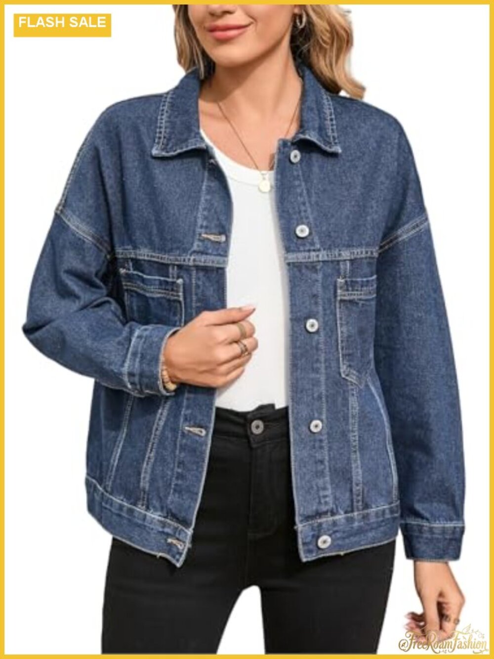 Oversized Denim Jacket Long Sleeve Women's Jean Jacket